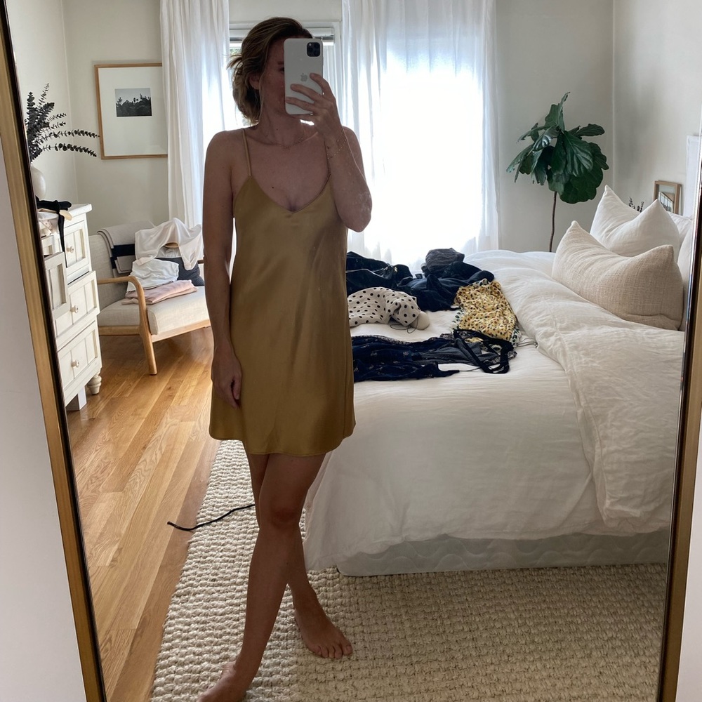 Gold Silk Reformation Dress